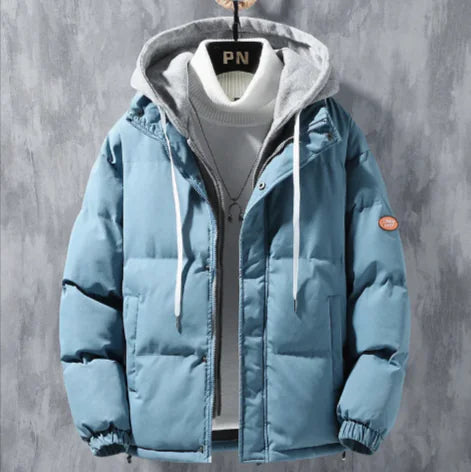 Men's Winter Hooded Windproof Thickened Cotton Jacket