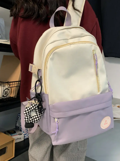 Large Capacity Pure Color Minimal Versatile Travel Backpack